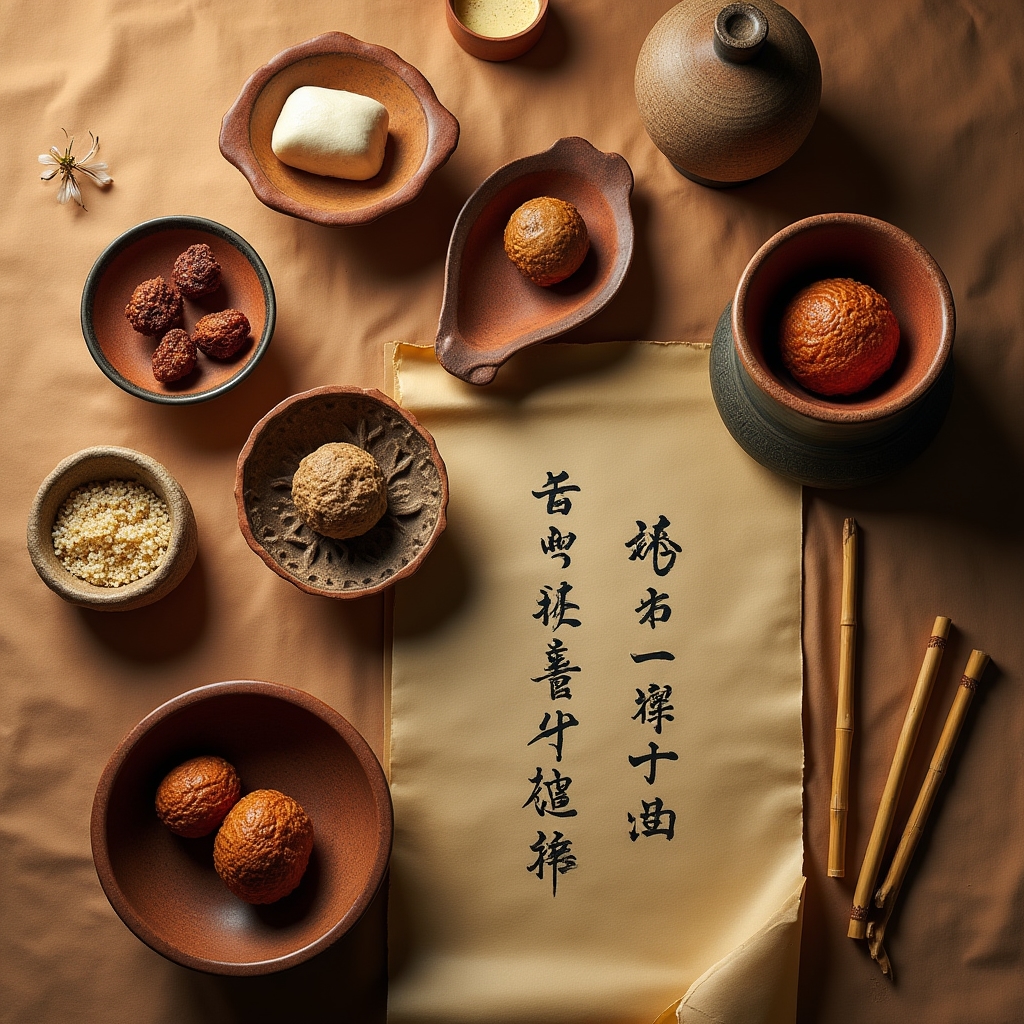 奈良時代の日本の宮廷文化と菓子の歴史を表す古典的なイメージ